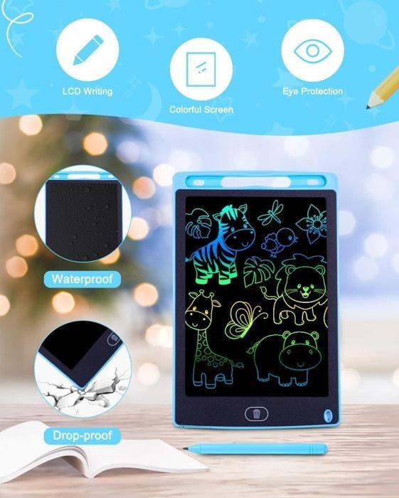 Tablette d'écriture LCD - LE BAZAR DE GAËLLE 34 - Tablette 8,5 Pouces - Lot de 2 - Écran coloré - Effaçable et réutilisable