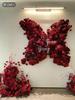 Red Rose Waterfall Flower Wall - Artificial Floral Arrangement for Weddings and Events