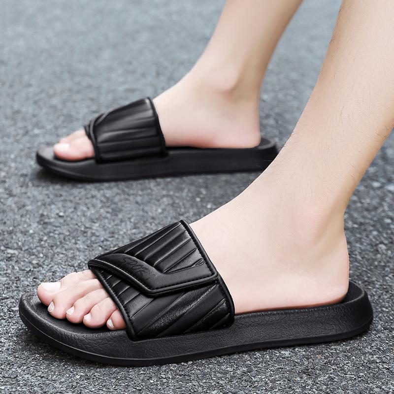 Fashion SYTK Men Slippers Indoor Beach Home Shoes Non-slip Plus Size 46 47 Increase Platform Summer Casual Fashion Slippers Soft Light E