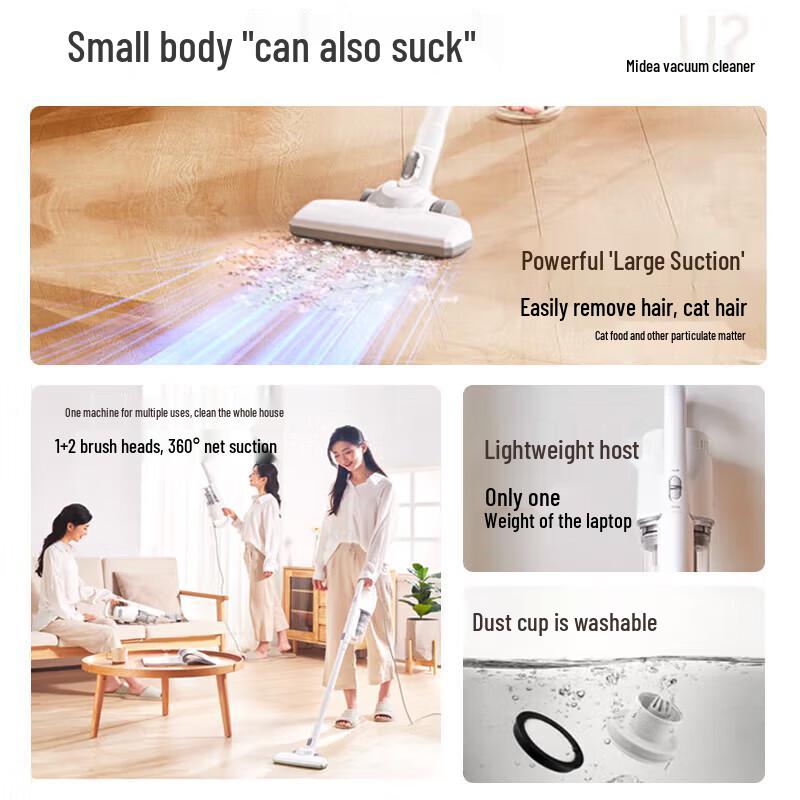 Midea U2 Cordless Handheld Stick Vacuum Cleaner CN Plug (adapter Included)