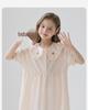 Lulu Cow Girls' Summer Short Sleeve Cotton Nightgown - Thin Princess Dress for Kids, Medium & Large Sizes