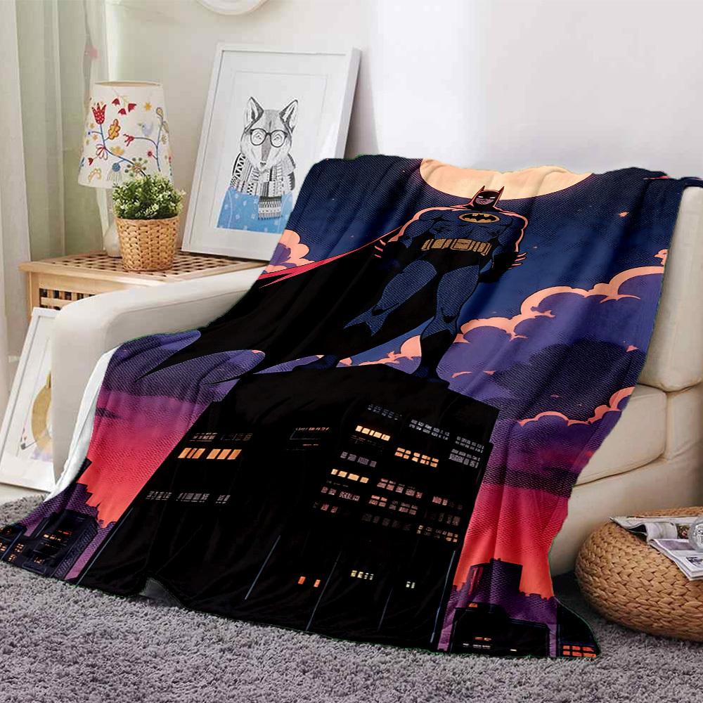 1pc Batman, Cityscape Flannel Blanket Soft Warm Throw for Home, Office, Travel, All-Season Cozy Bedding GiftL1112 80cmx120cm(31inx47in)