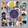 Twelve Constellations Creative Doodle Stickers: Waterproof, DIY Skateboard & Luggage Decor (50 Sheets)