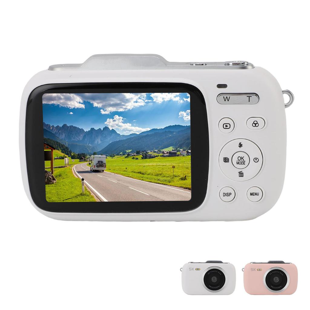 Digital Camera 80MP 5K 2.8inch Color Screen Portable 18x Digital Zoom Camera for Webcam Photography