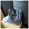 Lazy Wind Retro Denim Tasche 2025 Neue Geprägte Schulter-Tragetasche