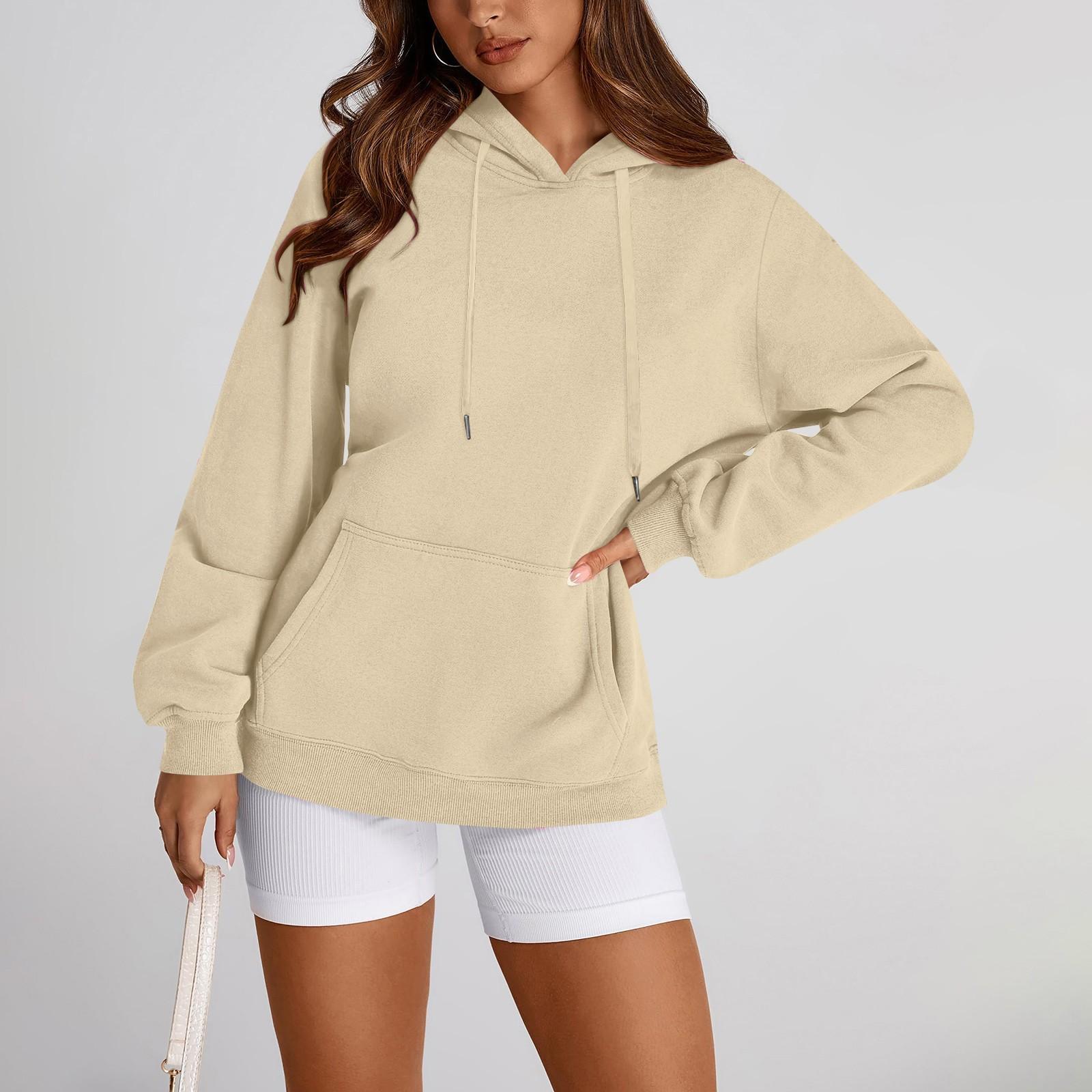 

Женский свободный свитшот с круглым вырезом и длинными рукавами, повседневный свободный крой на шнурке XXXL хаки