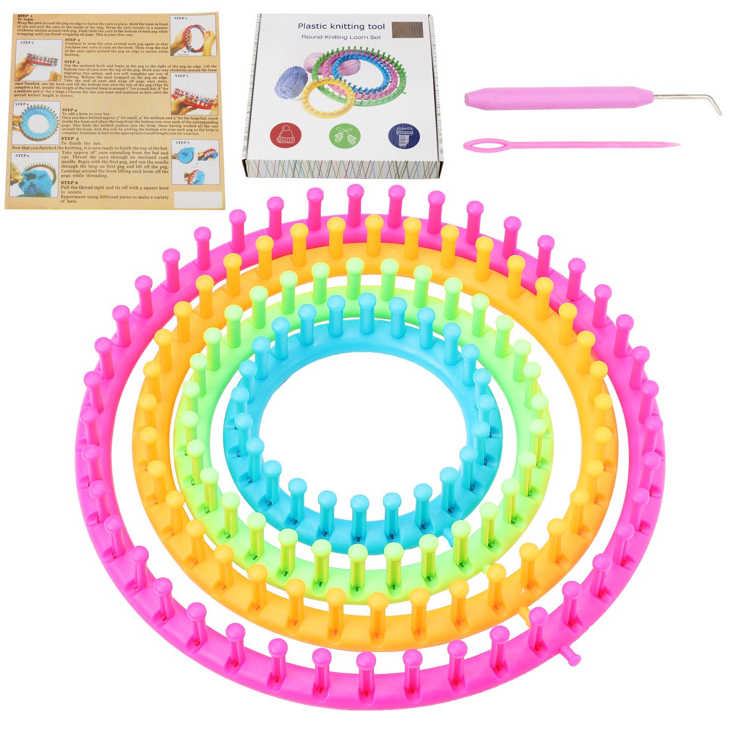 

DIY Hand-Knitted Yarn Hat & Sweater Round Knitter Tool