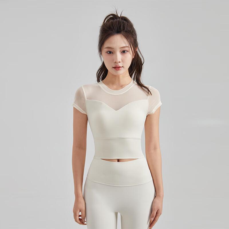 OEING Women's Mesh Cutout Yoga Top
