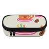 Pencil Pouch Structured Design 300D Polyester Smooth Zipper with Mesh Pocket Removable Divider and Pen Slots for Classroom Use