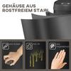 42 Liter Sensor Trash Can with Soft-Close Function, Touchless Stainless Steel Waste Bin for Hygienic Kitchens
