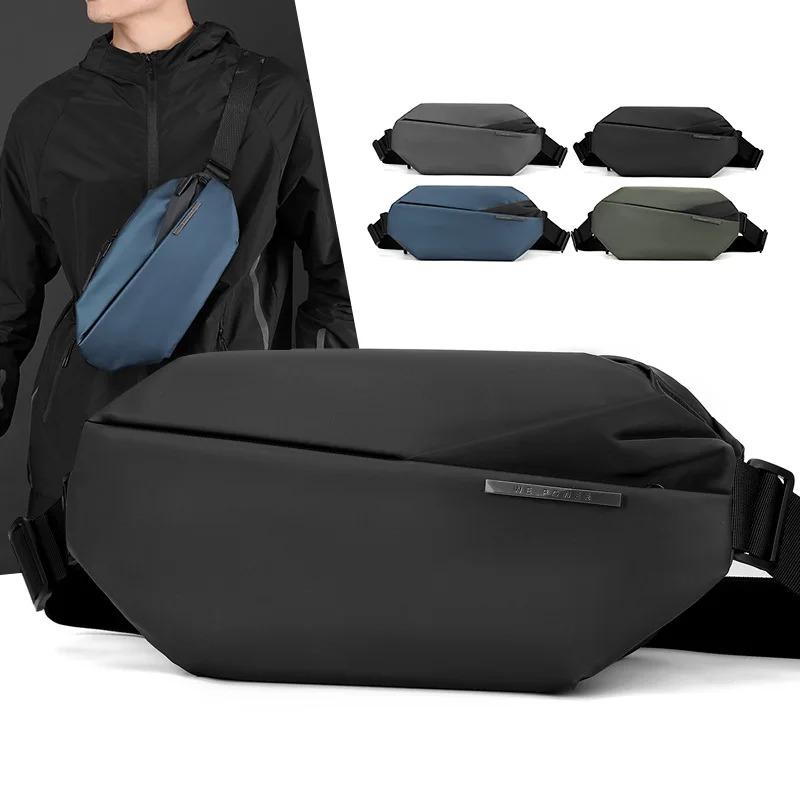 Waterproof Men's Shoulder Bag Outdoor Sports Chest Bag Multi-functional Travel Waist Pack Portable Crossbody Sling Bag