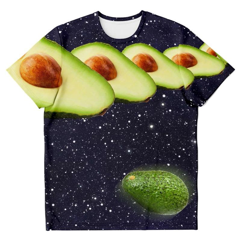 Mode 3D-bedrucktes Frucht-T-Shirt für Herren Gemüse-Grafik-T-Shirt Tops Damen Sommer Rundhals Kurzarm Street-T-Shirts