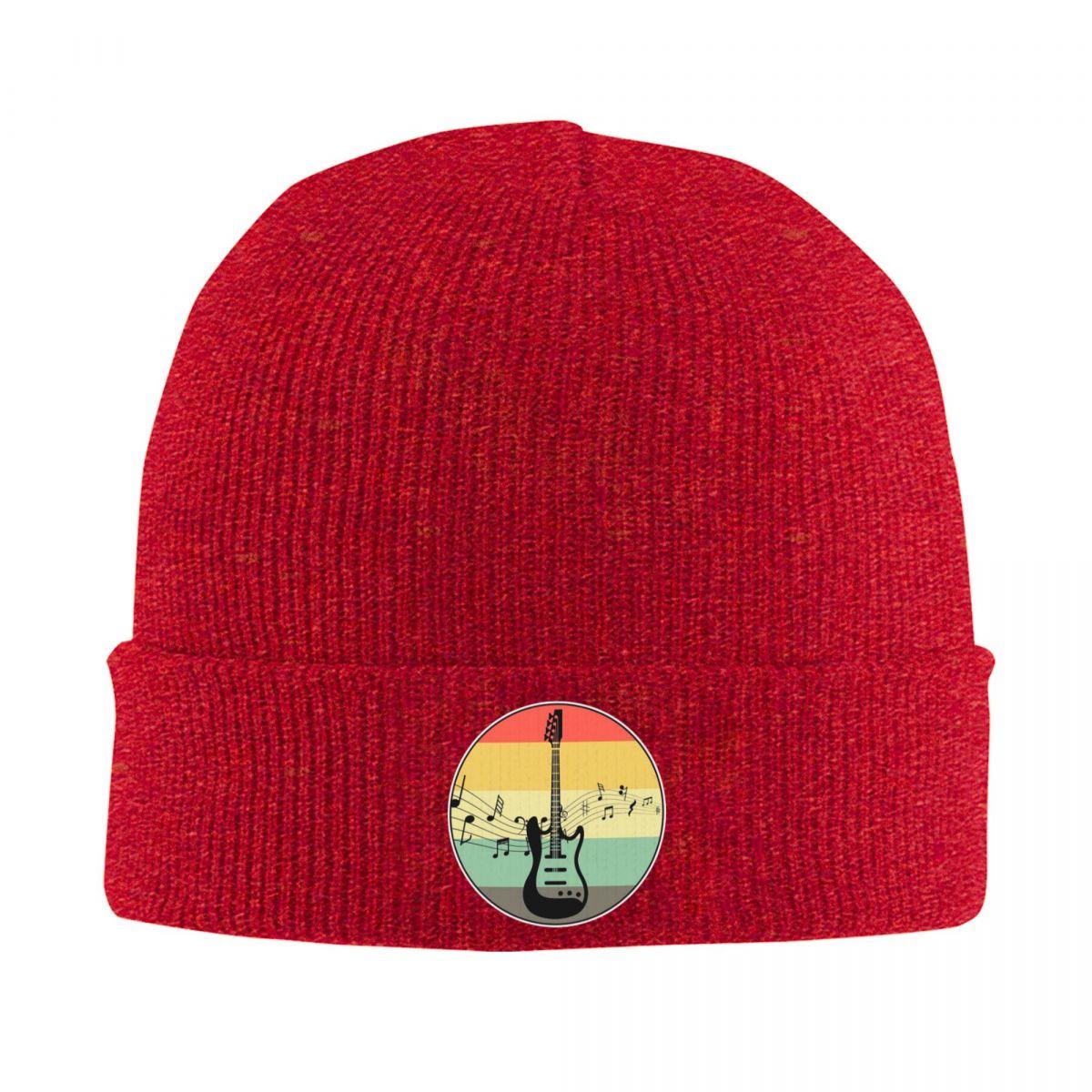 

Retro Music Bass Guitar Warm Knitted Cap Winter Knit Bonnet Hat Skullies Beanies Hip Hop Caps for Unisex One Size