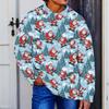 Men's Neck Knit Sweater with Christmas Print for Fall Winter Holiday