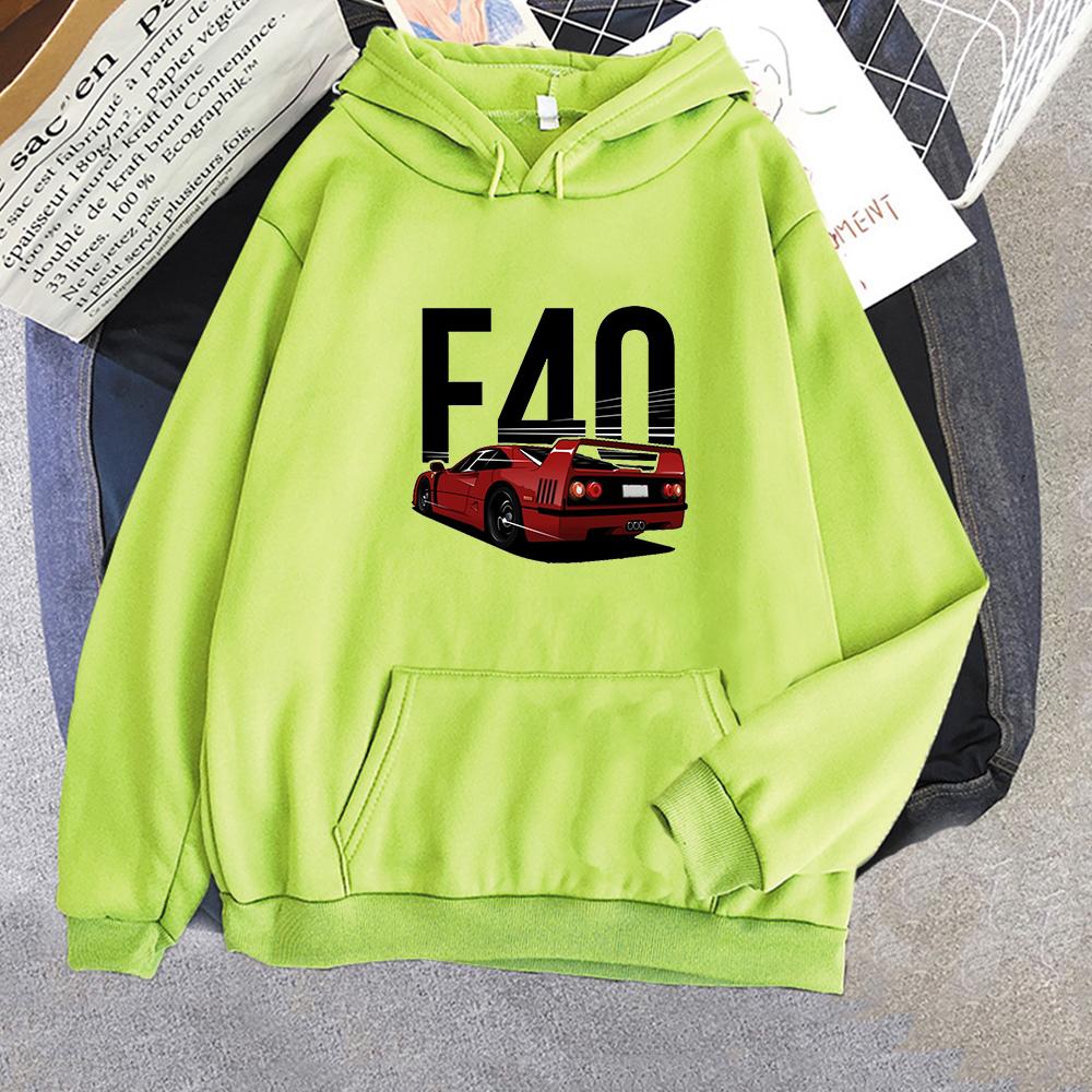 Mode Initial D Unisex/Wo Unisex F40 Auto Hoodies 2021 Unisex Casual Hoodies Sweatshirts Unisex Farbe Hoody Sweatshirt Tops JDM Kleidung