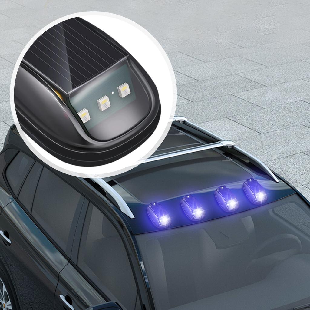 LED Roof Solar RGB Strobe Light With Remote Control , Multi,Color Car Exterior Decoration Lighting