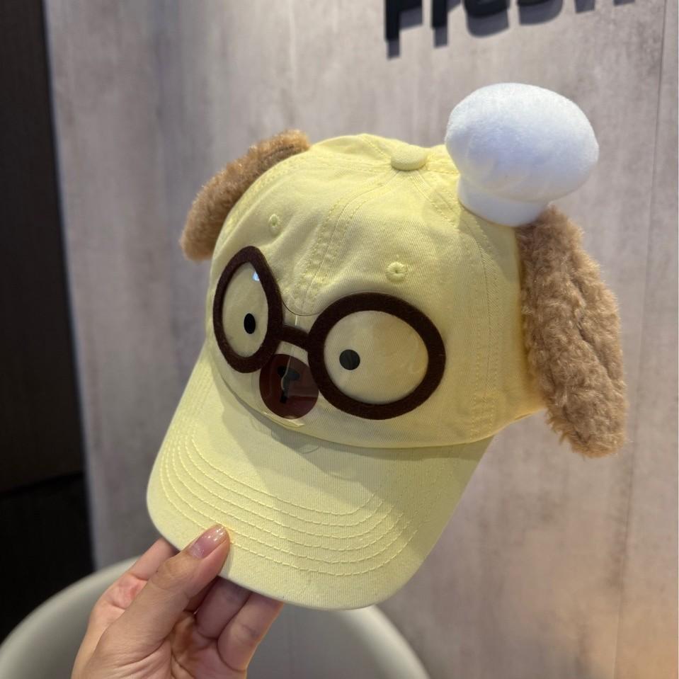 Korean Version of the New Parent-child Cartoon Bear Letter Soft Brim Cap Spring and Autumn Shopping Travel New Baseball Cap