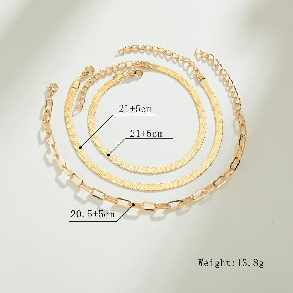 Beach Seaside Anklet Personalized Multi-layer Chain Metal Women's Anklet