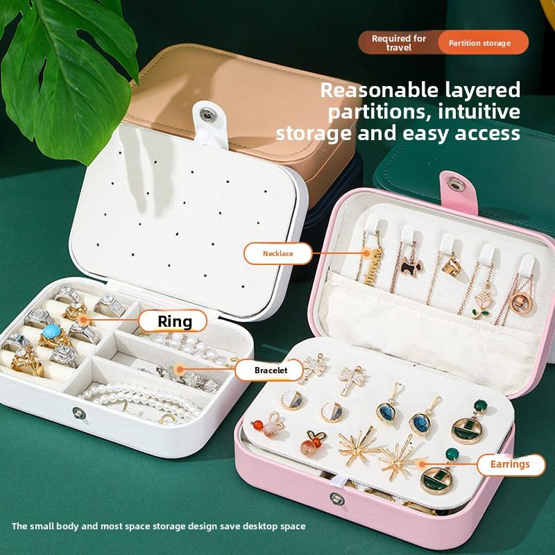 Medium Jewelry Storage Box Simple Double-layer College Student Dormitory Exquisite Gorgeous Necklace Ring Packaging Box Jewelry