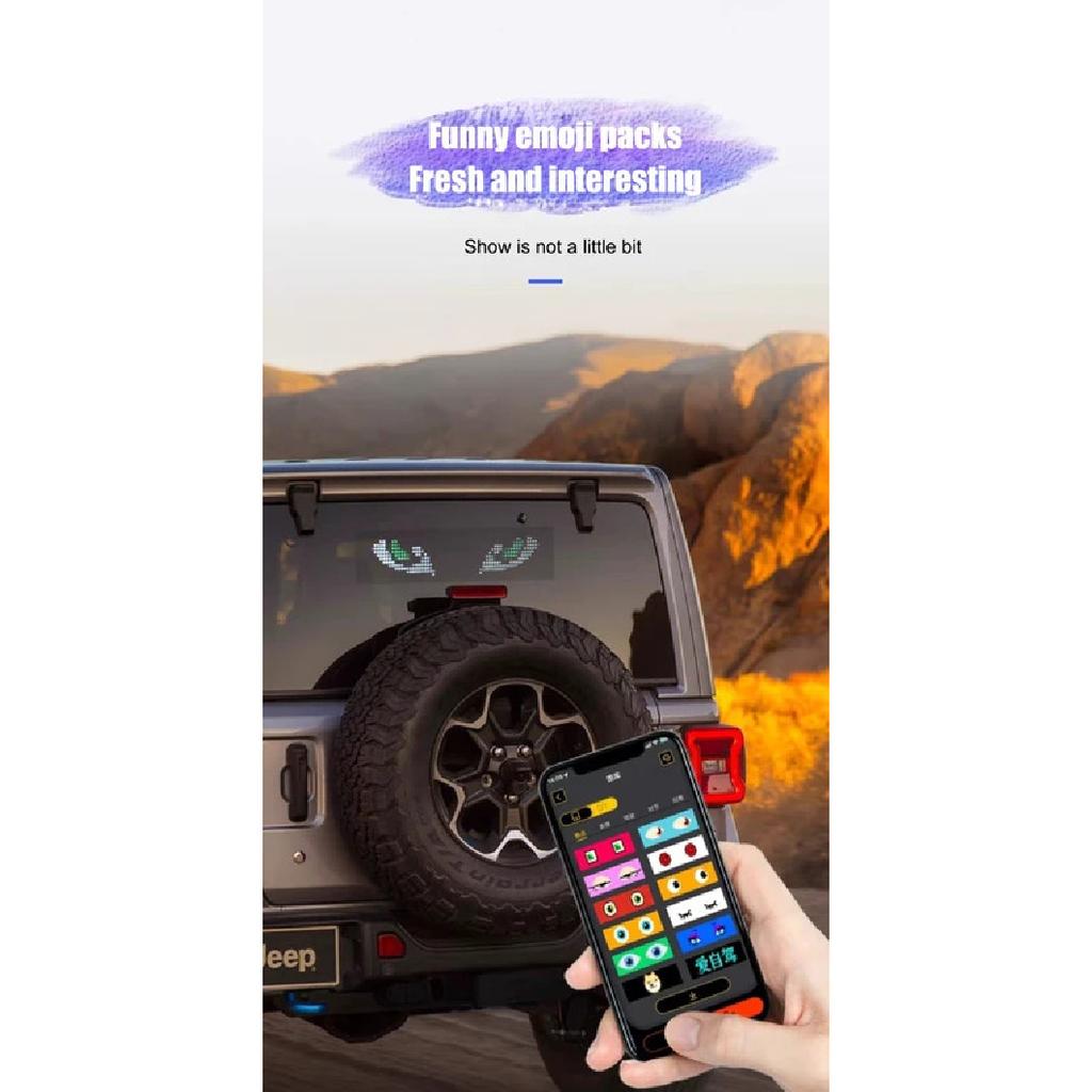 2026 Smart LED Soft Screen Car Sticker Scrolling Display for Car Rear Window
