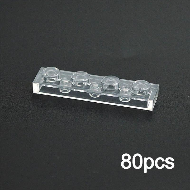 DIY Transparent Thin Plate Figures 3024 3023 Building Blocks 1x1 2X2 1x2 Dot Assemblage Educational Construction Clear Brick Toy