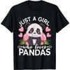 T-shirt Juste Une Fille Qui Aime les Pandas(1)