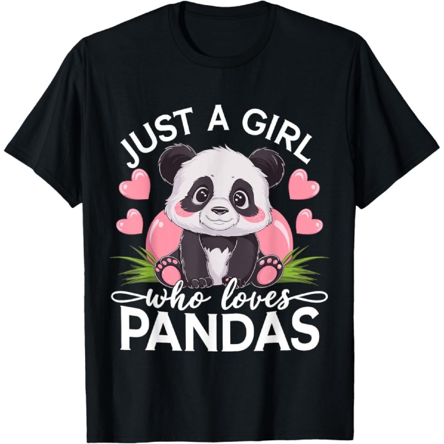 Just A Girl Who Loves Pandas T-Shirt(1) S