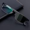New Half Frame Men'S Business Photochromic Myopia Glasses Ultra Light Optical Sunglasses Color Changing Near Sight Eyeglasses