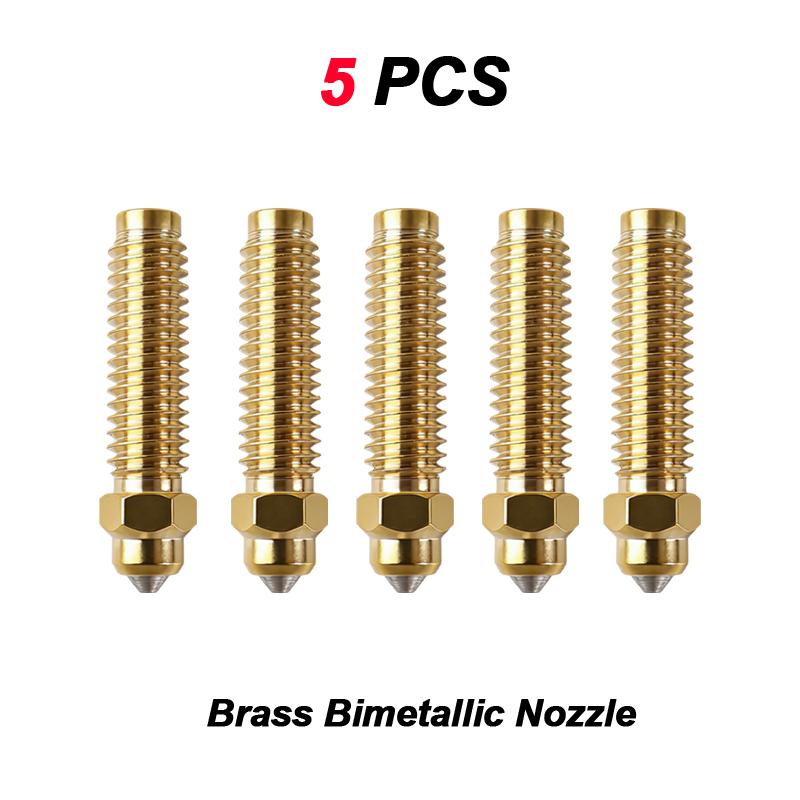 New For Elegoo Centauri Carbon Brass Bimetallic Nozzle 0.2/0.4/0.6/0.8mm Hotend Nozzles For Centauri Carbon 2 Replacement Parts