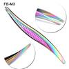 5pcs Stainless Steel Chameleon Eyebrow Tweezers Rainbow Extension Trimmer Clip Hair Scissor Manicure