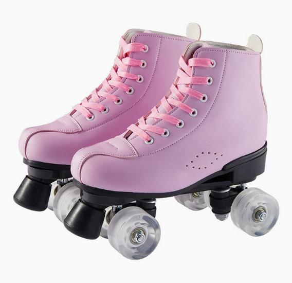 Unisex Double-Row Roller Skates: White Inline