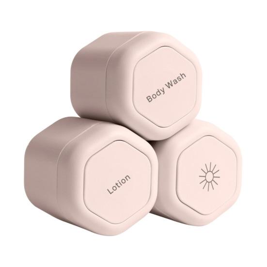 3 Recipientes de Viaje Gran Capacidad Resistentes a Fugas Ligeros Portátiles Magnéticos Almacenamiento Champú Acondicionador