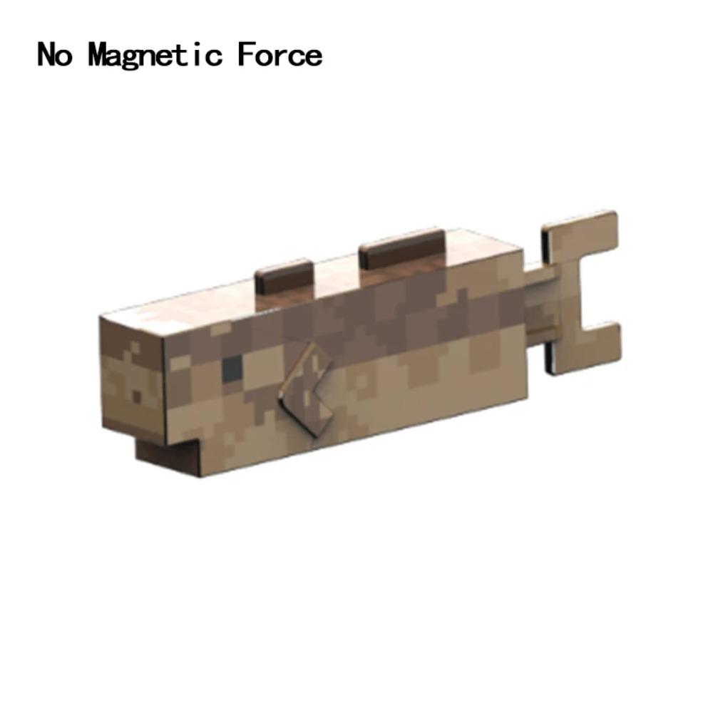 Animal Wheat Block Scene Building Mine World Magnetic Base Plate Magnetic Building Block Toys Children's Toys Gift DIY 2CM X045