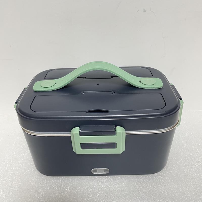 75W Portable Electric Lunch Box for Home & Car - Water-Free Rice Heater & Insulated Food Warmer
