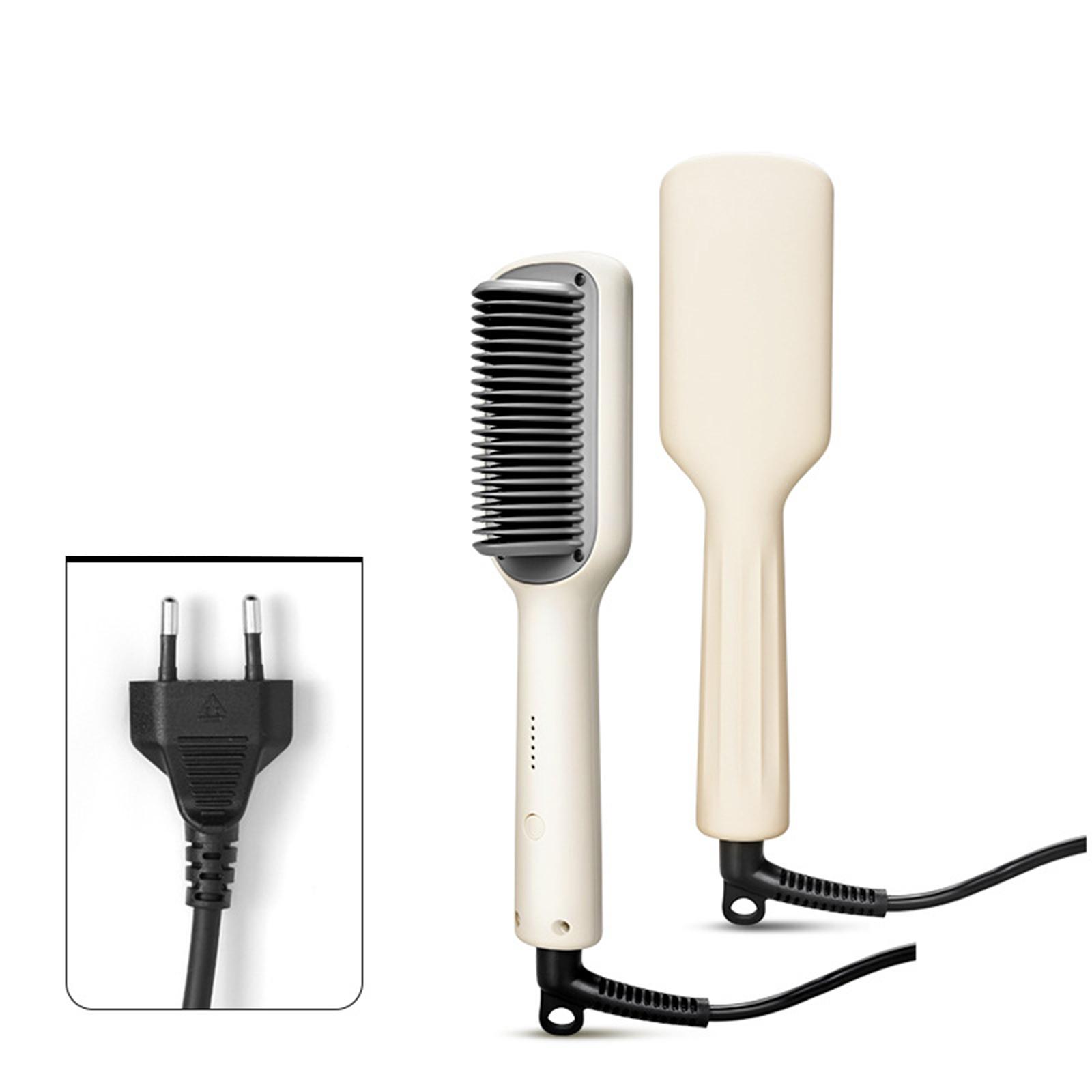 

Щетка для выпрямления волос, выпрямляющий стержень, электрическая расческа, фен для волос, зажим для расчески, большой вьющийся валиком для волос, прямая щетка двойного назначения белый