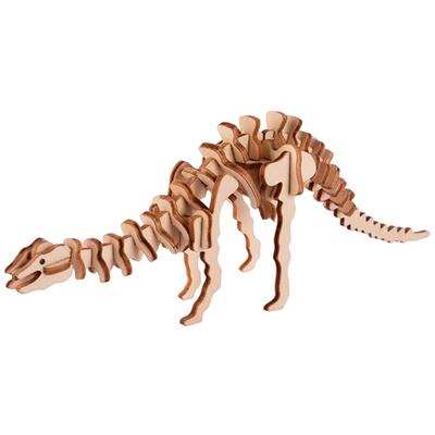 Wooden 3D Puzzle Dinosaur Model Assembly Kit Easy To Play Wooden 3D Puzzle Triceratops Desk Decoration Picture Book Prop Handmade Assembly Kit Gift