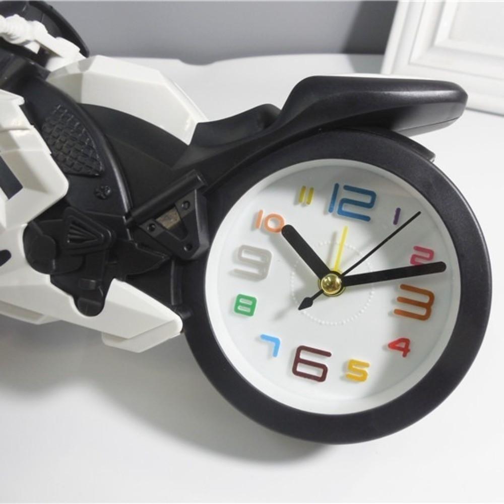 Retro Desktop Alarm Clock Motorcycle-themed Desktop Clock Bedhead Alarm Clock Table Decor