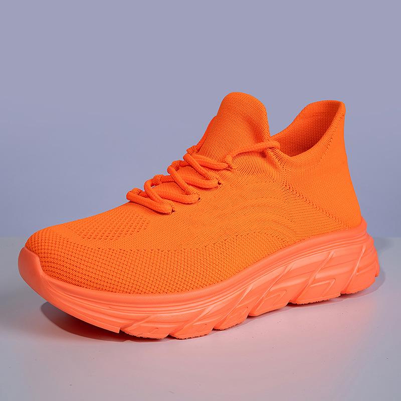 Eight-color couple shoes summer lightweight large-size shoes new fly-woven breathable platform socks shoes 35