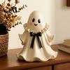 Heilende Halloween-Dekorationen Harz-Geisterfigur mit Weidenkorb, Niedliche Tischplatte Kreative Saisonale Wohnkultur Dekor, Feiertags-Schmuck-Organizer