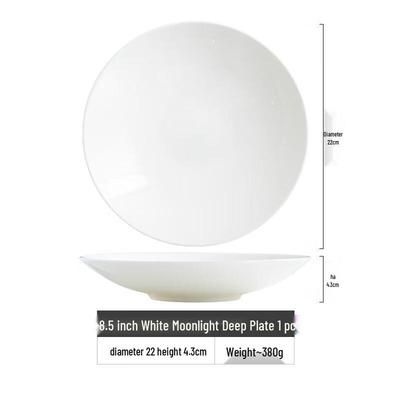Pure White Nordic Ceramic Deep Plate