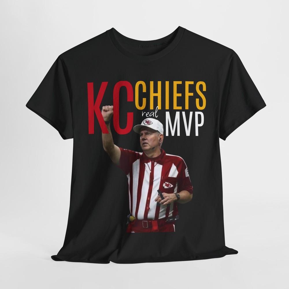 Funny Kansas City Chiefs Ref Real MVP Unisex Cotton T-Shirt Unisex T-Shirt XXXL