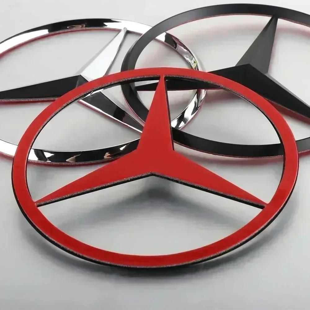 For Benz C1aHub Cap 70mm ABS Car Front Engine Logo Stickers Hood Emblem Badge Decal Accessories For Mercedes Benz AMG W220 W221 W117 W166 W176 W177