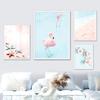 Summer Sea View Wall Art Canvas Painting Beach Scenery Posters Flamingo Flower Starfish Wall Pictures For Living Room Decor