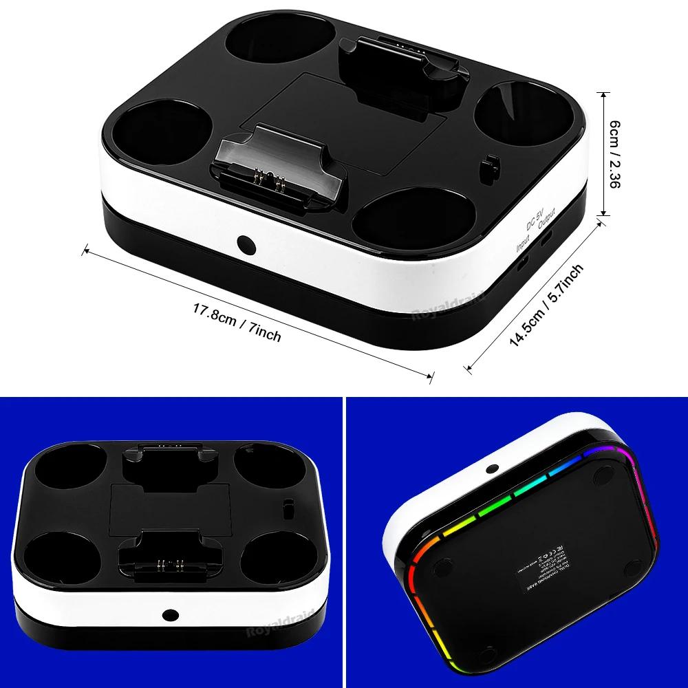 For PS5 Controller Dual Charging Base RGB Fast Charging Station for PS5 Dual Wireless Gamepad Handle Charger Stand