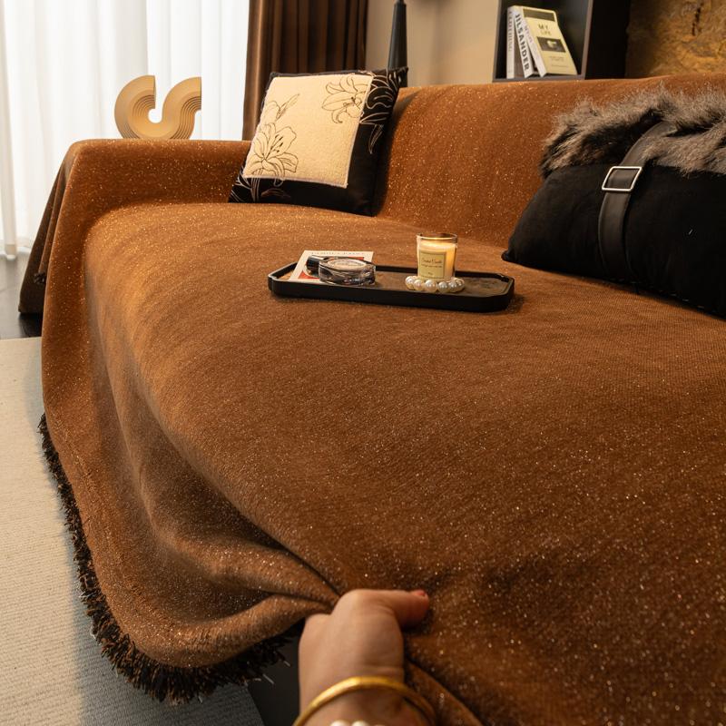 Zesílená žinylková bavlněná příze Přehoz na pohovku Deka na pohovku Jednoduchý polštář Ins Větrný písek Ručník na vlasy Módní obědová deka Ručník na pohovku