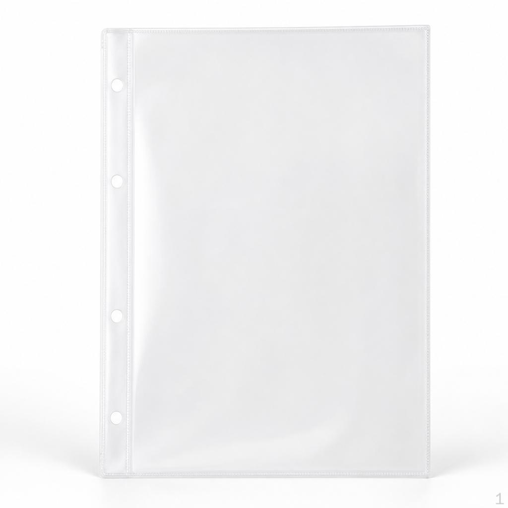 Pages de Recharge pour Album à Feuilles Mobiles A4 A5 pour Cartes Photo et Carnets, Poches pour Cartes 4 Poches 9 Poches