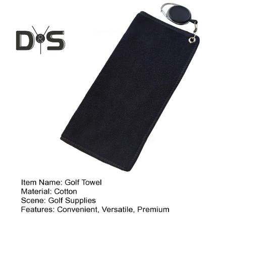 Golf Towel for Golf Carts or Clubs Hanging Cotton Towel with Carabiner Golf Club Ball Cleaning Towel Golfing Gear for Men Women