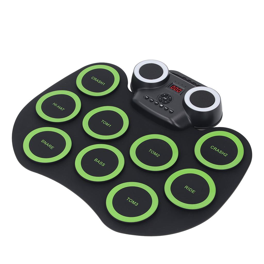 Electric Roll Up Drum Built in Speaker 9 Drum Pads Rechargeable Early Learning Roll Up Potable Drum