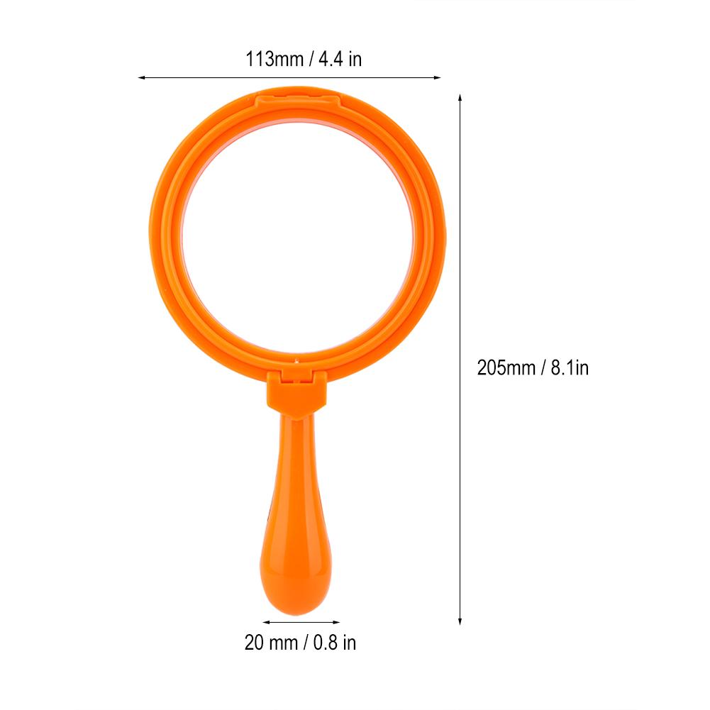 90mm Handheld Kids 3X Magnifying Glass Magnifier with Stand Children Educational Toys