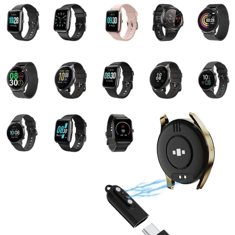 Type C Smartwatch Charging Adapters USB C Charging Converter For Multiple Model Quick Installation